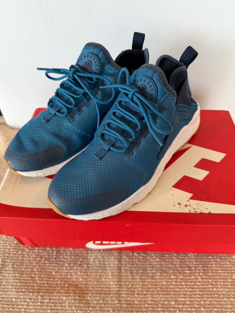 Nike Industrial Blue / Midnight Navy Huarache Run Ultra Box